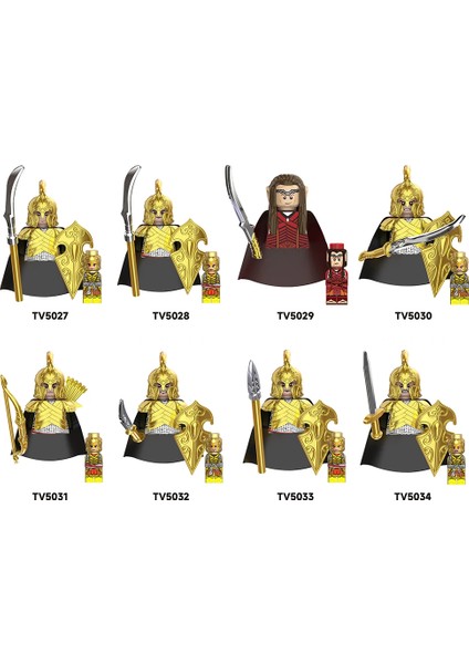 Lord Yüzükler Aksiyon Figürleri Oyuncak Ortaçağ Şövalye Asker Orklar Elfler Azog Goblin Sauron Aragorn Savaşları Yapı Taşları Tuğlalar Hediye (Yurt Dışından)