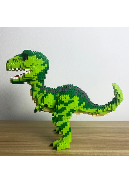 Küçük Yapılı Dinozor Tyrannosaurus Rex Veya Velocira Modelleri Mikro Mini Yapı Taşları Bulmaca Oyuncaklar Mükemmel Hediyeler Masaüstü Dekorasyon (Yurt Dışından)
