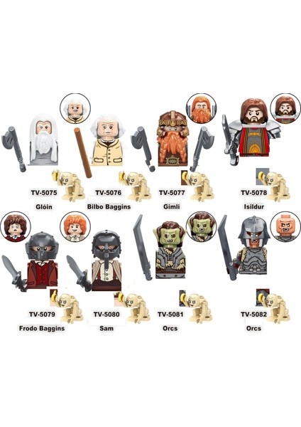 Lord Yüzükler Aksiyon Figürleri Oyuncak Ortaçağ Şövalye Asker Orklar Elfler Azog Goblin Sauron Aragorn Savaşları Yapı Taşları Tuğlalar Hediye (Yurt Dışından) modelleri
