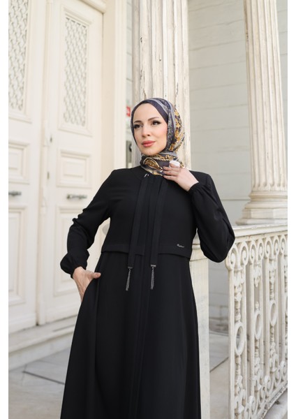 Allerli Kiloş Bağcıklı Ferace - 9041 indirimleri