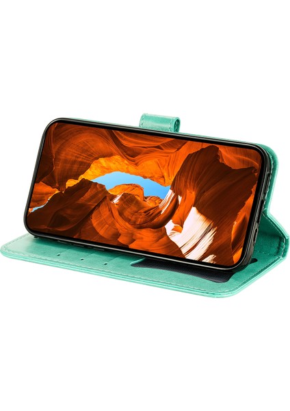 Xiaomi 15 Ultra Kılıf Çiçek Desenli Pu Deri Cüzdan Standlı Telefon Kapağı-Yeşil (Yurt Dışından) fırsatları