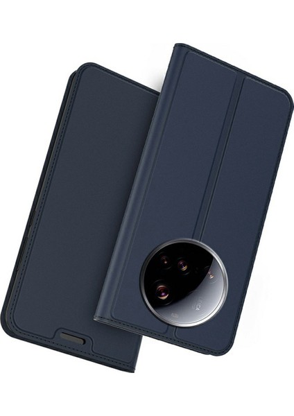 Xiaomi 15 Ultra Kılıf Pu Deri Telefon Kılıfı, Kart Tutuculu Stand-Mavi (Yurt Dışından)