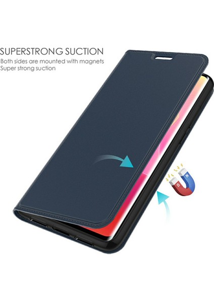 Xiaomi 15 Ultra Kılıf Pu Deri Telefon Kılıfı, Kart Tutuculu Stand-Mavi (Yurt Dışından)