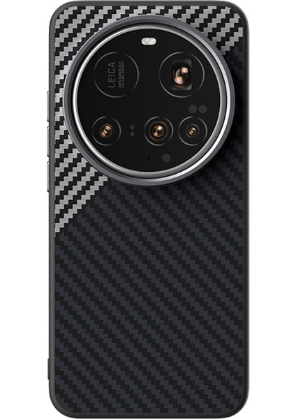 ABEEL Xiaomi 15 Ultra Kılıf MagSafe ile Uyumlu Karbon Fiber Dokulu Arka Kapak-Siyah / Gümüş (Yurt Dışından) indirimleri