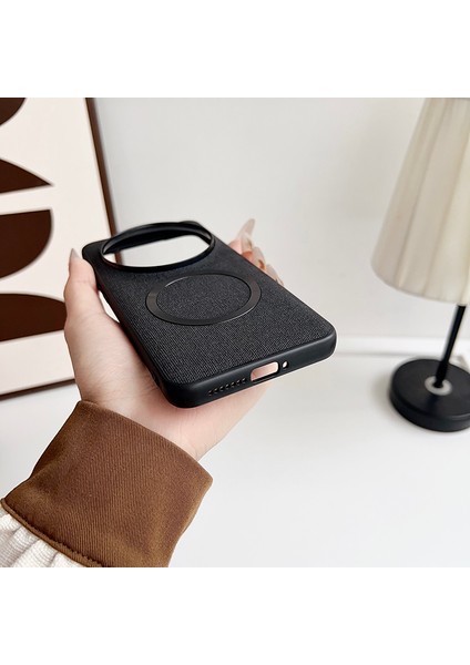 Xiaomi 15 Ultra Kılıf Için Drop-Proof Tpu+Bez Arka Telefon Kapağı Magsafe-Orange ile Uyumlu (Yurt Dışından)