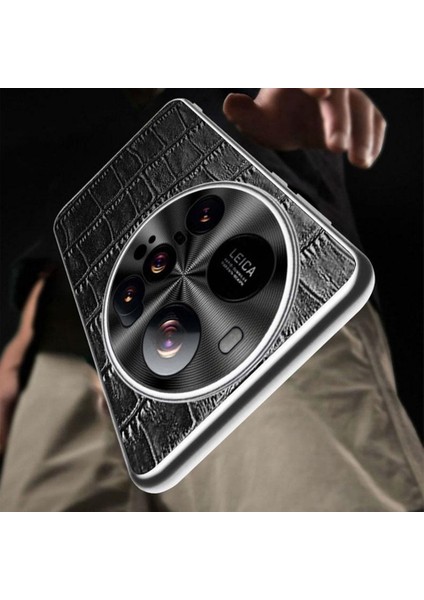Xiaomi 15 Ultra Kılıf Timsah Dokulu Hakiki Inek Derisi+Tpu+Metal Telefon Kapağı-Siyah (Yurt Dışından) indirimleri