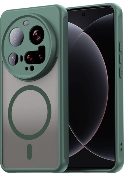 Xiaomi 15 Ultra Kılıf Için Magsafe Anti Drop Pc+Tpu Telefon Kapağı ile Uyumlu-Yeşil (Yurt Dışından)