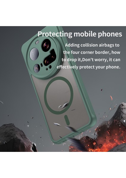 Xiaomi 15 Ultra Kılıf Için Magsafe Anti Drop Pc+Tpu Telefon Kapağı ile Uyumlu-Yeşil (Yurt Dışından) modelleri