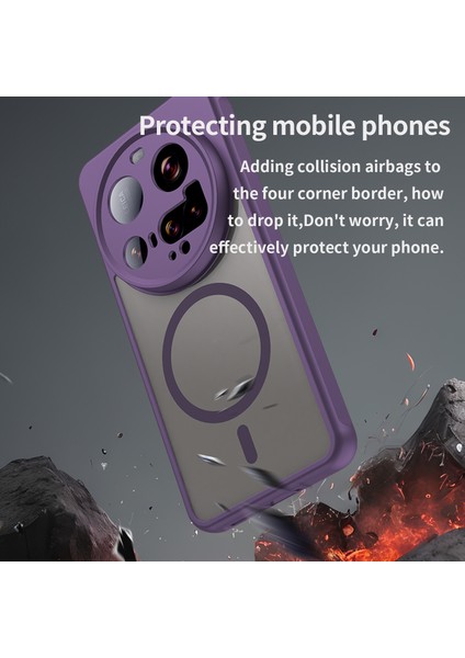 Xiaomi 15 Ultra Kılıf Için Magsafe Anti Drop Pc+Tpu Telefon Kapağı ile Uyumlu-Mor (Yurt Dışından) modelleri