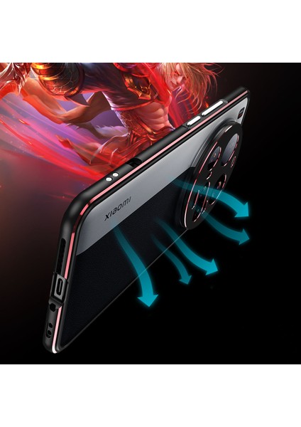 Xiaomi 15 Ultra Tampon Kılıfı Metal Çerçeve Telefon Kapağı, Kamera Lens Korumalı-Siyah/mor (Yurt Dışından) modelleri