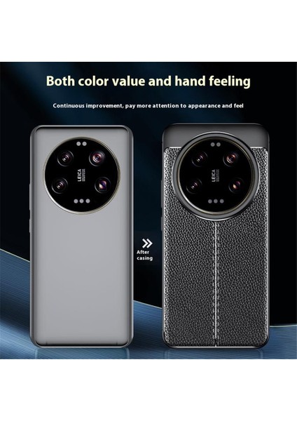 Xiaomi 15 Ultra Kılıf Litchi Texture Tpu Esnek Telefon Kapağı-Siyah (Yurt Dışından) modelleri