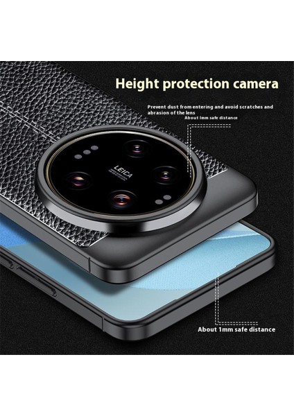 Xiaomi 15 Ultra Kılıf Litchi Texture Tpu Esnek Telefon Kapağı-Siyah (Yurt Dışından) fırsatları