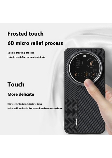 Abeel Xiaomi 15 Ultra Kılıf Pc+Tpu+Alüminyum Alaşım+Pu Deri Telefon Kılıfı Magsafe-Texture 1 ile Uyumlu (Yurt Dışından) modelleri