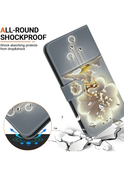 Xiaomi 15 Ultra Kılıf Desen Baskı Anti-Drop Deri Flip Cüzdan Telefon Kılıfı Kordon-Sika Geyik Için (Yurt Dışından)