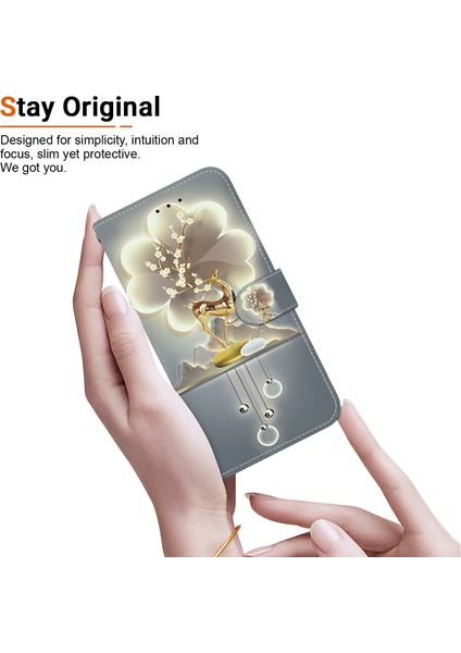 Xiaomi 15 Ultra Kılıf Desen Baskı Anti-Drop Deri Flip Cüzdan Telefon Kılıfı Kordon-Sika Geyik Için (Yurt Dışından)