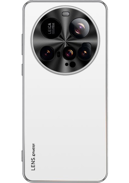 Xiaomi 15 Ultra Kılıf Akrilik+Tpu+Metal Çizilmez Telefon Kılıfı, Elektro Kaplama Çerçeveli-Beyaz (Yurt Dışından)