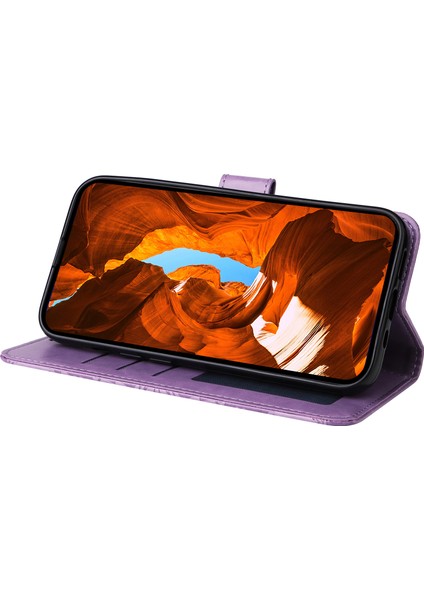 Xiaomi 15 Ultra Kılıf Ayçiçeği Baskılı Deri Cüzdan Telefon Kapağı-Mor (Yurt Dışından) fırsatları