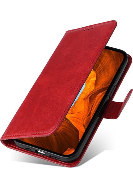 Xiaomi 15 Ultra Kılıf Cüzdan Pu Deri Folyo Flip Telefon Kapağı-Kırmızı (Yurt Dışından)