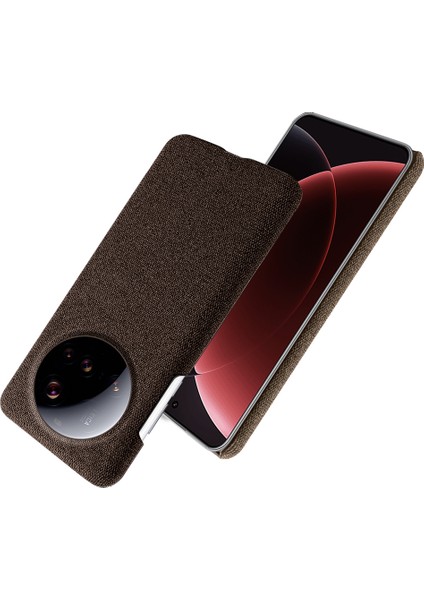 Xiaomi 15 Ultra Telefon Kılıfı Kumaş Dokusu Çizilmez Koruyucu Pc Arka Kapak-Kahverengi Için (Yurt Dışından) fiyatları