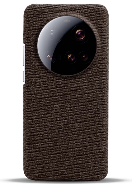 Xiaomi 15 Ultra Telefon Kılıfı Kumaş Dokusu Çizilmez Koruyucu Pc Arka Kapak-Kahverengi Için (Yurt Dışından) modelleri