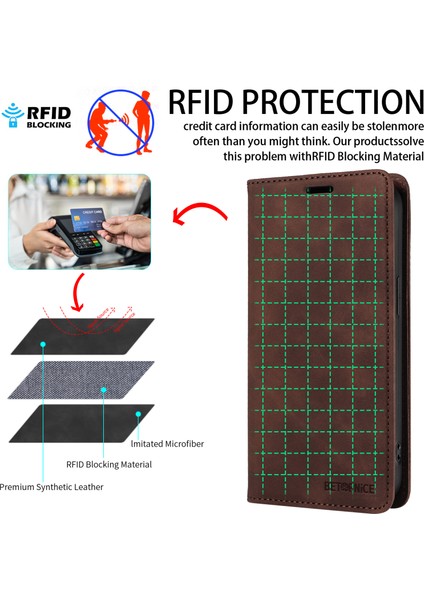 Betopnıce 003 Xiaomi 15 Ultra Kılıf Manyetik Kapatma Rfıd Engelleme Cüzdan Standı Deri Telefon Kapağı-Kahverengi (Yurt Dışından) fırsatları