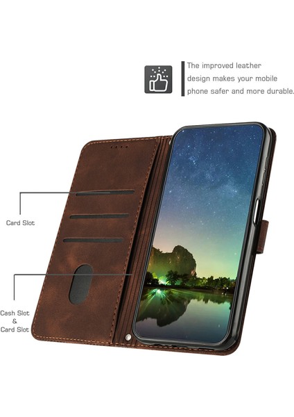 Xiaomi 15 Ultra Kılıf Çanta Baskılı Üçgen Deri Telefon Kapağı-Kahverengi (Yurt Dışından) fiyatları