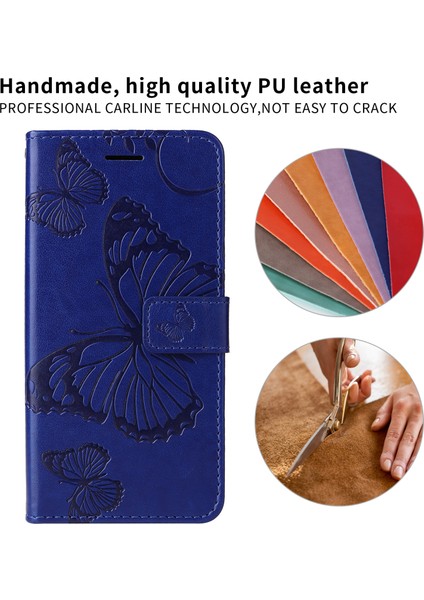 Xiaomi 15 Ultra Cüzdan Kılıf Çiçek Baskılı Deri Telefon Kılıfı Stand-Mavi (Yurt Dışından)