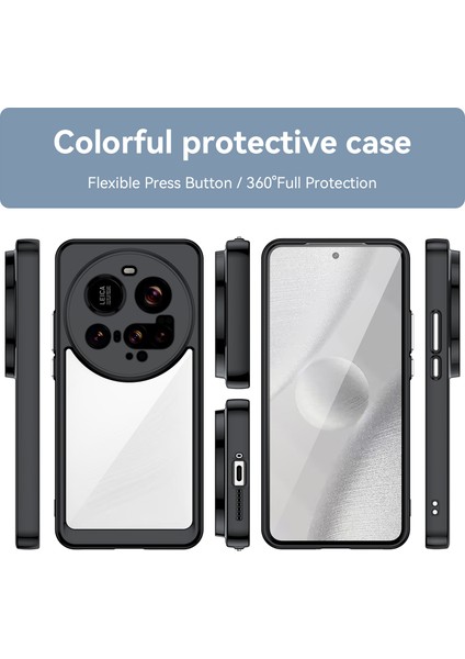 Xiaomi 15 Ultra Kılıf Tpu+Akrilik Koruyucu Şeffaf Telefon Kapağı-Siyah (Yurt Dışından) fiyatları