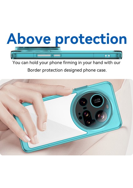 Xiaomi 15 Ultra Kılıf Tpu+Akrilik Koruyucu Şeffaf Telefon Kapağı-Şeffaf Mavi (Yurt Dışından)
