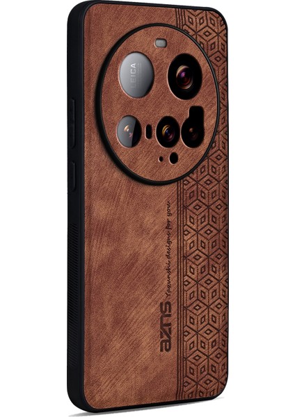 Azns Xiaomi 15 Ultra Kılıf Koruyucu Pu Deri Kaplı Tpu Telefon Kabuk-Kahverengi (Yurt Dışından)