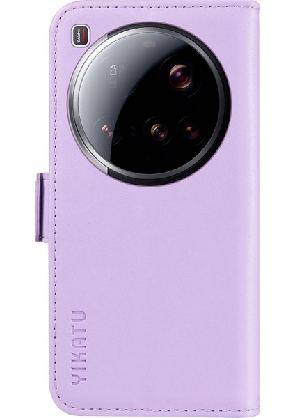 Xiaomi 15 Ultra Cüzdan Telefon Kılıfı Yıkatu YK-003 Deri Stand Kapağı - Açık Mor (Yurt Dışından)