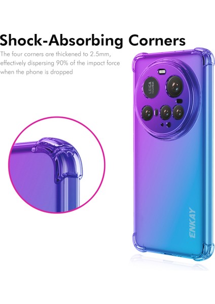 Xiaomi 15 Ultra Tpu Kılıf Enkay Kalınlaşmış Dört Köşeli Düşmeye Dayanıklı Telefon Arka Kapak-Mor/altın (Yurt Dışından) modelleri