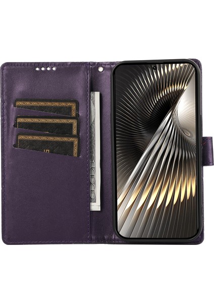 Df-06 Xiaomi 15 Ultra Telefon Kılıfı Hattı Baskı Deri Cüzdan Kapağı-Mor (Yurt Dışından) fiyatları