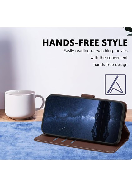 Xiaomi 15 Ultra Deri Kılıf Cüzdan Standı Düz ​​renk Anti Drop Telefon Kapağı-Kahverengi (Yurt Dışından) fırsatları