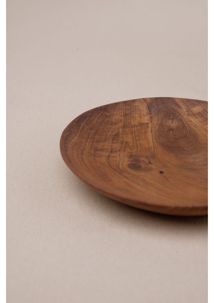 Teak Ahşap Yuvarlak Tabak 12 x 12 cm modelleri