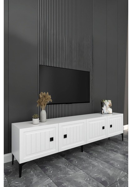 %100 Mdf Tv Ünitesi 180 cm Tv Sehpası Işlemeli