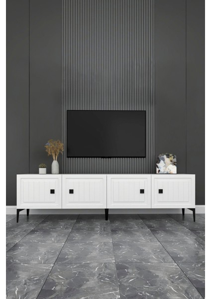 %100 Mdf Tv Ünitesi 180 cm Tv Sehpası Işlemeli
