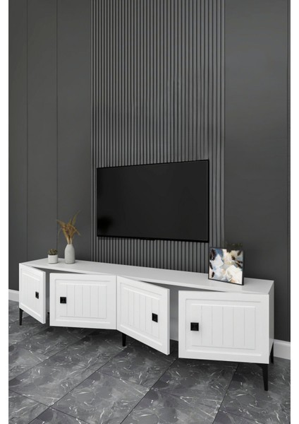 %100 Mdf Tv Ünitesi 180 cm Tv Sehpası Işlemeli