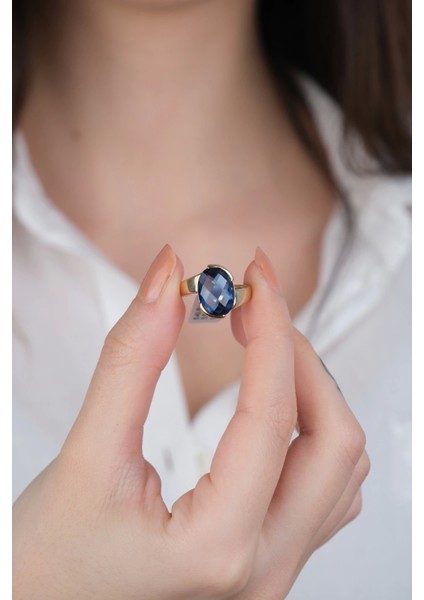 14 Ayar Altın Lacivert Taşlı Yüzük 895 fırsatları