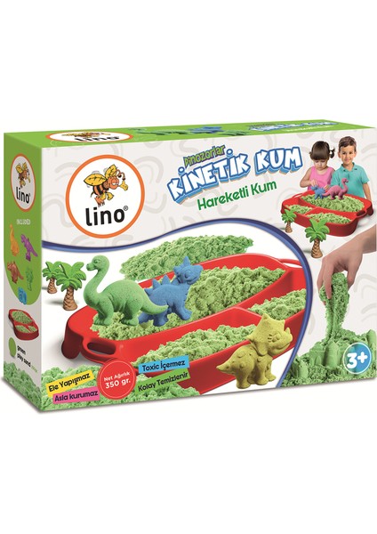 Kinetik Kum Seti Dinazorlar (350 gr Kum+Tepsi+6 Kalıp)