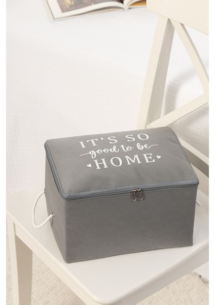5 Adet Gri Küçük Boy Baza Altı Çorap Valiz Düzenleyici Çeyizlik Bohça Organizer Hurç / 30 x 22 x 18