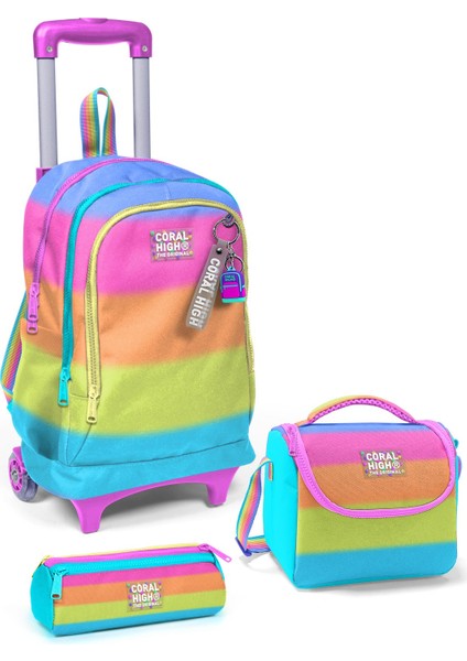 Kids Renkli Çizgili 3’lü Okul Çanta Seti SET0123970