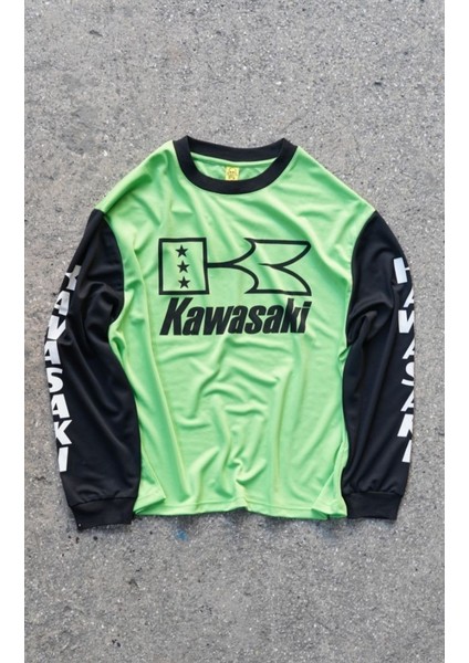 Kawasaki Fileli Uzun Kol T-Shirt