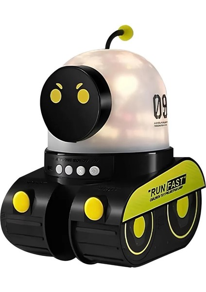 Robot Gece Lambası Projektör Gece Lambası Şarjlı Gece Lambası Çok Renkli Bluetooth Hoparlörlü Gece Lambası Değiştirilebilir Filmli Gece Lambası Çocuk Lambası Çocuk Odası Aydınlatma