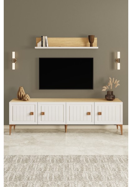 %100 Mdf Tv Ünitesi Raflı Televizyon Sehpası