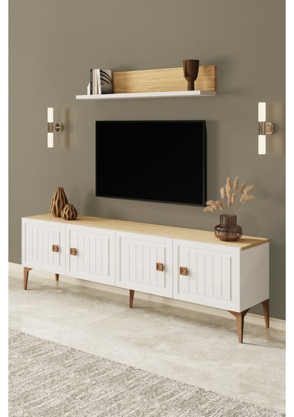 %100 Mdf Tv Ünitesi Raflı Televizyon Sehpası