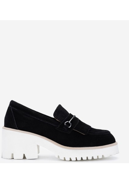 Kadın Deri Taş Süet Topuklu Ayakkabı 154 6450 Bn Ayk Y25 Tas Suet