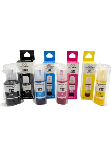 Epson L6580 4 Renk Muadil Mürekkep 112 - 127 ml 70 ml