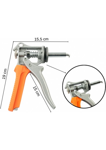 Pdr Delik Pensesi – 16,5X19 cm Gövde, 15 cm Tutamaçlı Profesyonel Pense