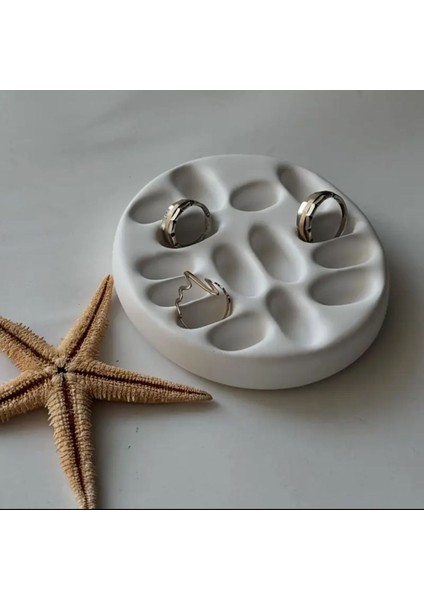 Yüzük Takı Tabağı, Takı Organizer, Modern ve Minimal Dekoratif Tabak
